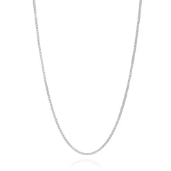 Adjustable Box Chain In 14K White Gold, 22"