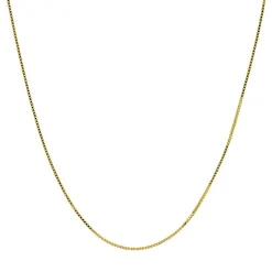 Adjustable Box Chain In 14K Gold, 20"