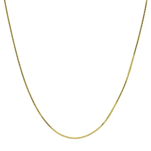 Adjustable Box Chain In 14K Gold, 20"