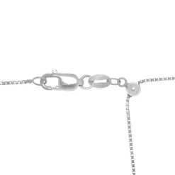 Adjustable Box Chain In Sterling Silver, 22