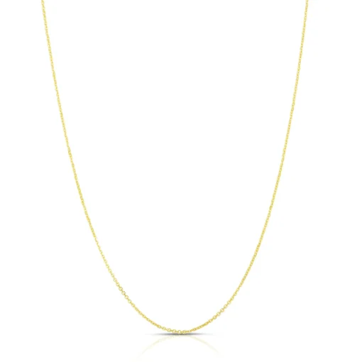 Adjustable Cable Chain In 10K Yellow Gold, 22"