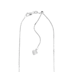 Adjustable Cable Chain In Sterling Silver, 22"