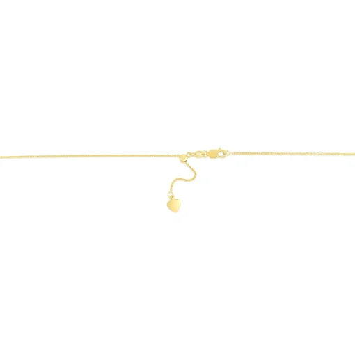Adjustable Cable Chain In 10K Yellow Gold, 22"