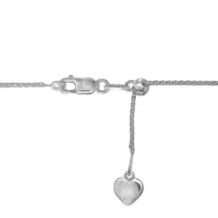 Adjustable Wheat Chain In Sterling Silver