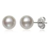 Akoya Pearl Earrings In 14K White Gold