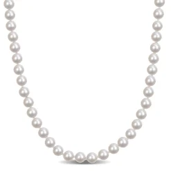 Akoya Pearl Necklace In 14K Yellow Gold, 6Mm, 18"