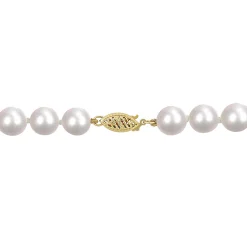 Akoya Pearl Necklace In 14K Yellow Gold, 8Mm, 18"