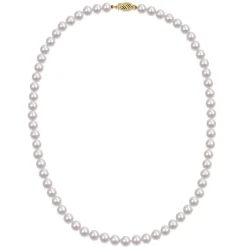 Akoya Pearl Necklace In 14K Yellow Gold, 6Mm, 18"
