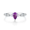 Amethyst & Lab Created White Sapphire Ring In Sterling Silver
