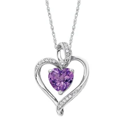 Amethyst Heart Necklace