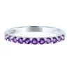 Amethyst Stacking Ring In 10K White Gold