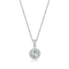 Aquamarine & 1/10 Ct. Tw. Diamond Pendant In Sterling Silver