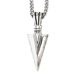 Arrowhead Pendant In Stainless Steel
