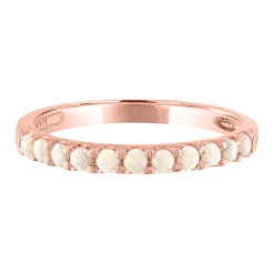 Australian Opal Stacking Ring In 10K Rose Gold