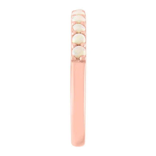 Australian Opal Stacking Ring In 10K Rose Gold