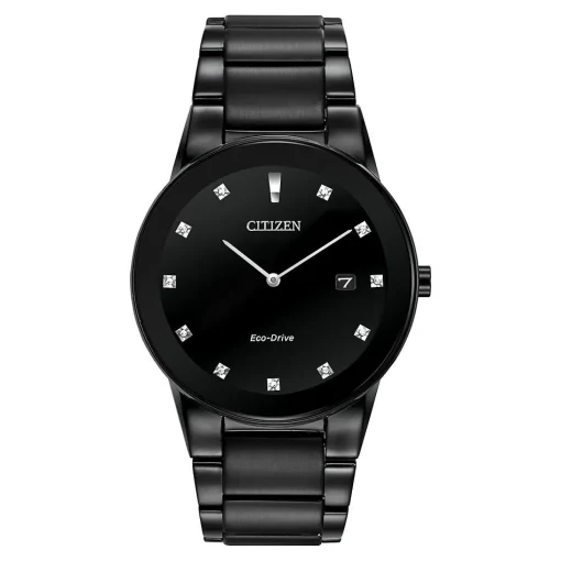 Axiom Diamond Men's Watch In Black Ion-Plated Stainless Steel
