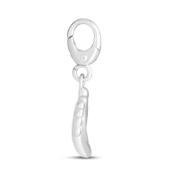 Baby Footprint Charm In Sterling Silver