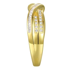 Baguette & Round Diamond Ring In 10K Yellow Gold (1/3 Ct. Tw.)