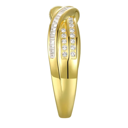 Baguette & Round Diamond Ring In 10K Yellow Gold (1/3 Ct. Tw.)