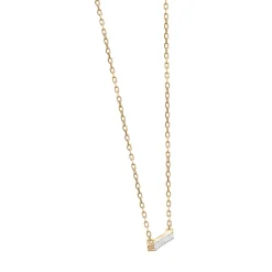 Baguette Diamond Bar Necklace In 14K Yellow Gold (1/7 Ct. Tw.)