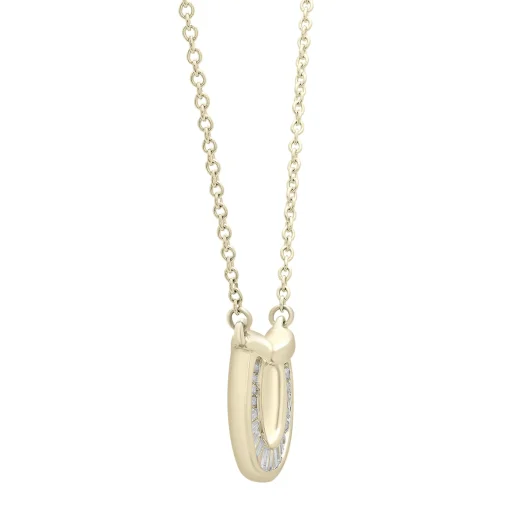 Baguette Diamond Horseshoe Pendant In 10K Yellow Gold (1/7 Ct. Tw.)