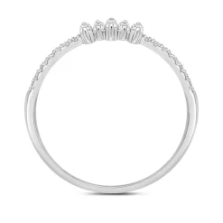 Baguette Diamond Stacking Ring In 10K White Gold (1/5 Ct. Tw.)