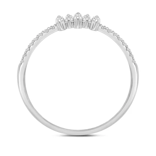Baguette Diamond Stacking Ring In 10K White Gold (1/5 Ct. Tw.)