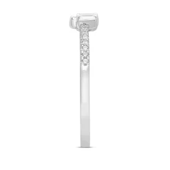 Baguette Diamond Stacking Ring In 10K White Gold (1/5 Ct. Tw.)