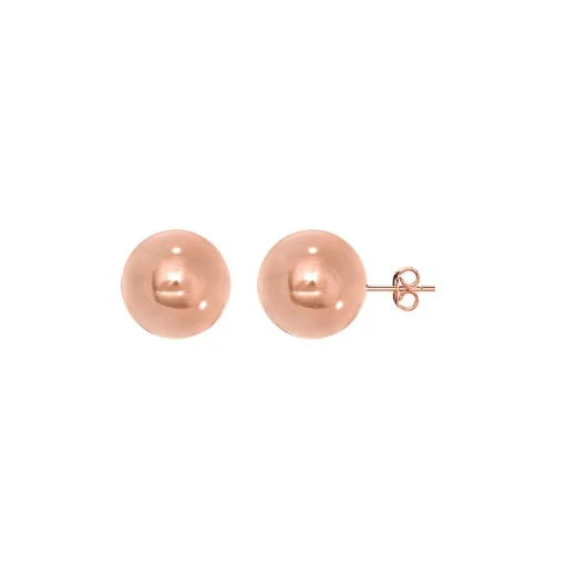Ball Stud Earrings In 14K Rose Gold