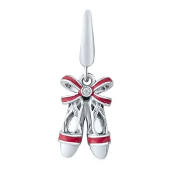 Ballet Shoes Charm In Sterling Silver
