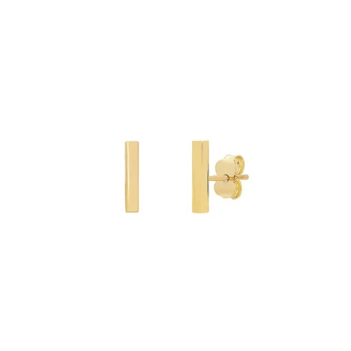 Bar Earrings In 14K Yellow Gold
