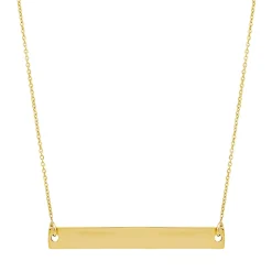 Bar Necklace In 14K Yellow Gold