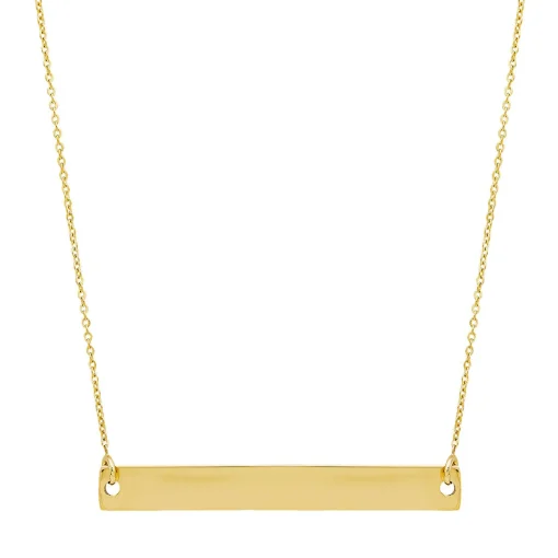 Bar Necklace In 14K Yellow Gold