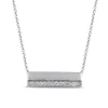 Bar Necklace In Sterling Silver (1/10 Ct. Tw.)