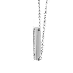 Bar Necklace In Sterling Silver (1/10 Ct. Tw.)
