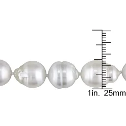 Baroque Pearl Necklace With South Sea Pearls In 14K Yellow Gold, 9-10Mm, 18"