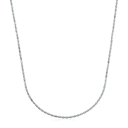 Bead Chain In 14K White Gold, 18"