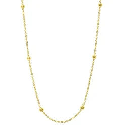 Bead Link Chain In 14K Yellow Gold, 18"