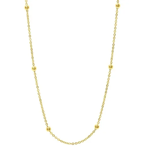 Bead Link Chain In 14K Yellow Gold, 18"