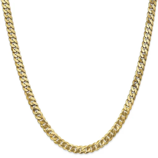 Beveled Curb Chain In 14K Yellow Gold, 24"