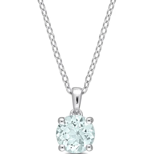 Birthstone Solitaire Pendant In