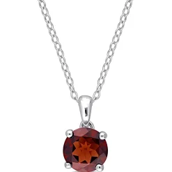 Birthstone Solitaire Pendant In