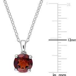 Birthstone Solitaire Pendant In