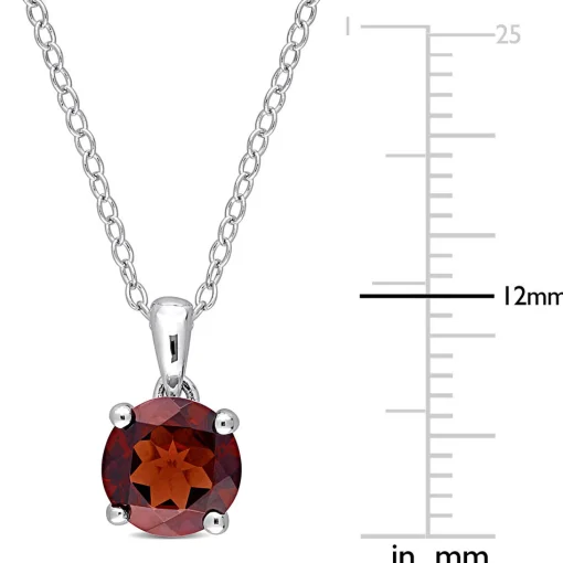 Birthstone Solitaire Pendant In