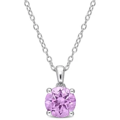 Birthstone Solitaire Pendant In