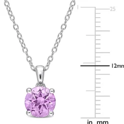 Birthstone Solitaire Pendant In