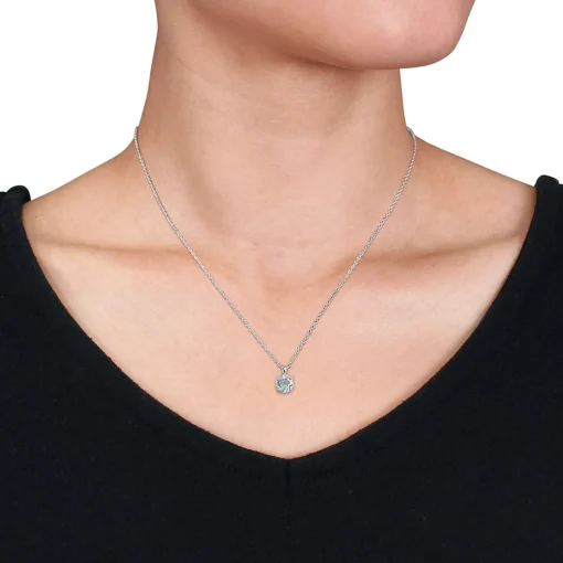 Birthstone Solitaire Pendant In