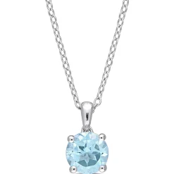 Birthstone Solitaire Pendant In