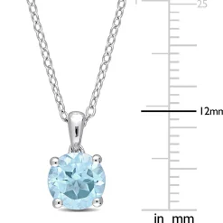 Birthstone Solitaire Pendant In