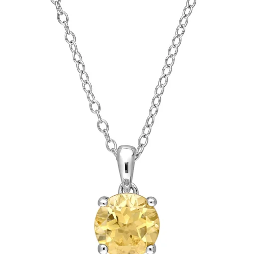 Birthstone Solitaire Pendant In